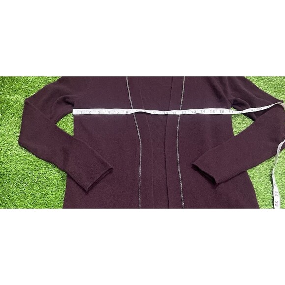 Neiman Marcus The Cashmere Collection Open Cardigan Sparkle Beaded Sweater sz S - Picture 6 of 8